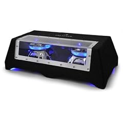 Auna CB25050 Subwoofer 2x 25cm (10") Lichteffekt 1600 Watt