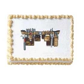 Tool Belt Cake Decorating, 1 Do-It-Yourself Edible Cake Art Image