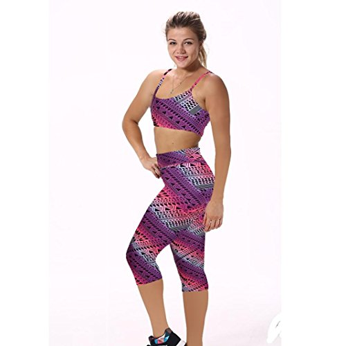 AutumnFall® High Waist Fitness Yoga Sport Pants Printed Stretch Cropped Leggings