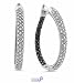 10K White Gold 1.00 Carat White and Black Diamond Earrings