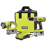 Factory-Reconditioned Ryobi One+ 18V Cordless Lithium-Ion Drill Kit ZRP813