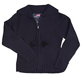 French Toast School Uniforms Pom-Pom Zip-Up Sweater Girls navy 6