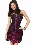 Jovani 71849, Satin Print Strapless Cocktail Dress