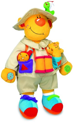 Childrens Toyshop  Toys : BOUNDER THE BEAR - fun stimulation of sight, sound & touch (34cm L)