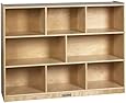 ECR4Kids 8 Compartment Birch Storage Cabinet, Natural