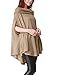 Allegra K Ladies Boat Neck Short Dolman Sleeve Cape Style Fashion Top XL Khaki