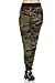 2LUV Women's Mix Print Jogger Pants W/ Drawstring Waist Olive M/L (US-JR10-JOGGERS)