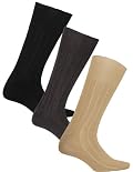 Sugar Free Sox Mens Assorted 3 Pack Health Socks | Diabetic Socks