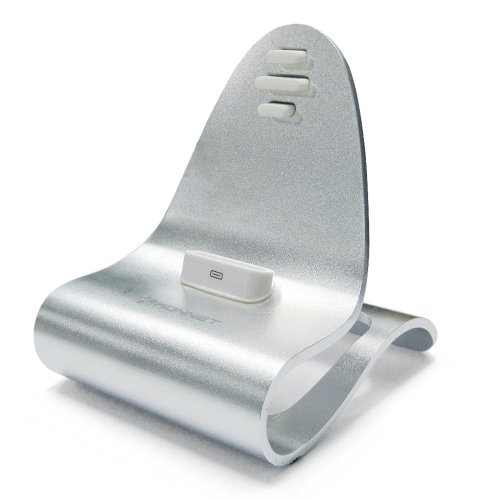 KONNET iCrado Original, Stylish Metal Charging Dock / Cradle / Stand for iPhone, iPhone 3G, 3GS and iPod (Silver)