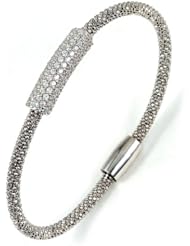 Sterling Silver & Cz Bangle