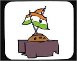 Decorated Mouse Pad with Asia, flags, two, nation, India, table