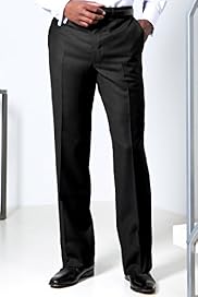 Unhemmed Big Tall Collezione Wool Rich Trousers with Cashmere