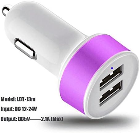 Car Charger + MicroUSB Cable, Miyoo 2 sets/package, Aluminum Dual Rapid USB Car Charger Vehicle Cigarette Charger Portable Travel 2 USB Port Car Charger Auto Adapter with Micro USB Cable, 2pcs 2.1A Dual USB Port Car Charger + 2pcs Hight Quality Durable Nylon Fiber 3ft Micro USB 2.0 Data Line Cable for Samsung Galaxy S6 Edge S5 S4 S3 Note 2/3/4, Tab 3, HTC M9, Motorola, Google Nexus, LG, Nokia and More Android Smartphones, Tablets (Gold and Sliver)