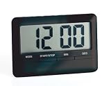 Large Display Magnetic Digital Kitchen Timer – rubberised finish – Black