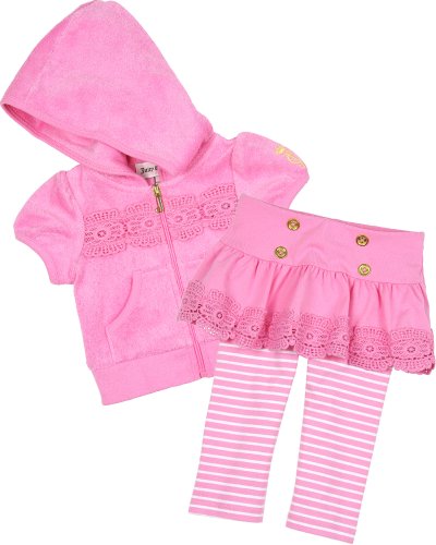 Juicy Couture Baby Hoodie and Leggings with Skirt