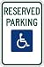 Federal Handicap Parking Sign (R7-8)