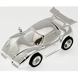Silver Plated Racing Sports Car Money Box - Baby Boy Christening Gift