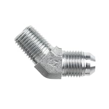 Brennan 2503-04-04-SS, Stainless Steel JIC Tube Fitting, 04MJ-04MP 45 Degree Elbow, 1/4" Tube OD x 1/4"-18 NPTF Male
