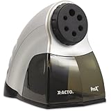 X-ACTO ProX Electric Pencil Sharpener with SmartStop, Gray and Black (1612)