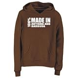 Hoodie Womens Brown  100% made in Antigua And Barbuda  Countries