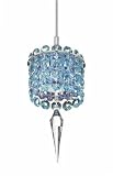 Schonbek MC0303FL Silver / Fire Opal Strass Geometrix--Matrix Crystal Single Light Down Lighting Small Mini Pendant from the Geometrix--Matrix Collection
