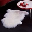 Genuine Sheepskin Rug Single Pelt Natural White Fur 2x3