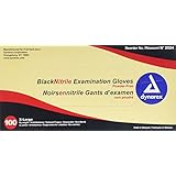 Dynarex Nitrile Exam Gloves, Black, X-Large, 100 Count