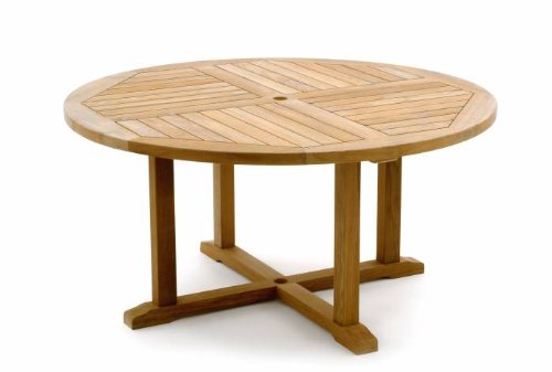 Tisch Brentis aus Teakholz rund 150 x 75 cm