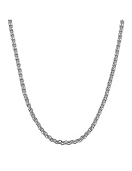 14 Karat White Gold Bismark Chain (18 inch)