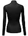 FPT Womens Basic Cotton Spandex Ribbed Long Sleeve Turtleneck Top (S-3XL)