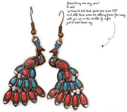 ATM FashionWorld Alloy Bohemian Fashion Beautiful Peacock Earrings No.17