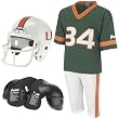 Miami Hurricanes Youth NCAA Team Helmet and Uniform Set