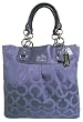 AUTHENTIC COACH MADISON OP ART MAG/BUSINESS TOTE 13583 (Silver/Graphite)