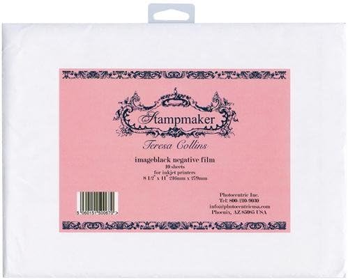 Teresa Collins Stampmaker NOM479992 For Inkjet Printers 10/Pk, 8-1/2" x 11" Clear Film