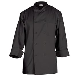 Chef Works BAST Bastille Basic Chef Coat, Black, Medium by Chef Works