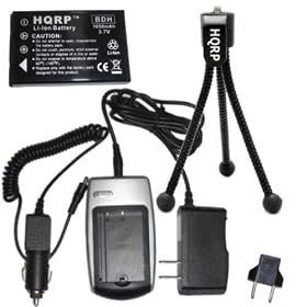HQRP Battery and Battery Charger for Aiptek Hi-Speed HD V2T6, HD-1 V5T2, P-HD V5T6, GO-HD+... by HQRP