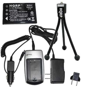 HQRP Battery and Battery Charger for Aiptek Action-HD GVS V5Z5S, Action-HD Z5X5P, A-HD Pro... by 