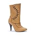 4 Inch Heel Western Boot Cowgirl Western Costume Calf Boots Black Tan