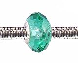 Charms Online Shop Ranking 26. Pandora Style Charm Bead (Z76) Faceted Murano Lampwork Glass (14mm x 10mm) (fits Troll too)