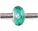 Pandora Style Charm Bead (Z76) Faceted Murano Lampwork Glass (14mm x 10mm) (fits Troll too)