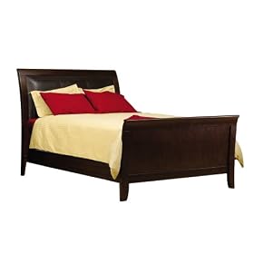 Modus Furniture City California King size Leather Sleigh Bed, Russet