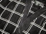 State O Maine Pattern Black Terry Cloth Robe