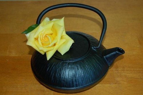 japanese style cast iron tea pot black 37 ounces