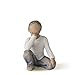 Willow Tree Inquisitive Child  (darker skin tone & hair color), sculpted hand-painted figure