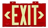 Glo Brite 7012-B 8.25-by-15.25-Inch Double Face Eco Exit Sign with Bracket, Red
