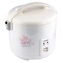 Tiger 8 Cup Electric Rice Cooker / Warmer (Floral White)