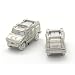 Chrome Hummer Truck 3D Diecast Cufflinks