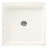 Swanstone SS-3636-072 36-Inch by 36-Inch by 5-1/2-Inch Single Threshold Shower Floor, Pebble Finish