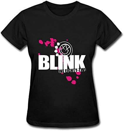 Women's Black T Shirt Blink 182 Logo 2016.png