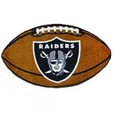 Oakland Raiders 22"X35" Football Mat Made Of Polyester With A Non-Skid Duragon Latex Backing